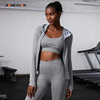 Vêtements de sport personnalisés, tenue de fitness et d'entraînement, ensemble veste de yoga deux pièces et leggings taille haute pour femmes, athlétique de haute qualité