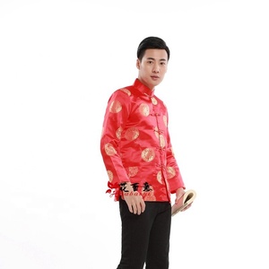 <span class=keywords><strong>Traje</strong></span> <span class=keywords><strong>Tradicional</strong></span> <span class=keywords><strong>Chino</strong></span> Rojo Tang para Hombres y Mujeres, Vestuario Folclórico - Product Image 6