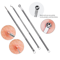 LMLTOP Lot de 3 aiguilles en acier inoxydable pour l'élimination des pores du nez et de l'acné Outils de beauté Kit d'aiguilles pour l'élimination des points noirs SY5