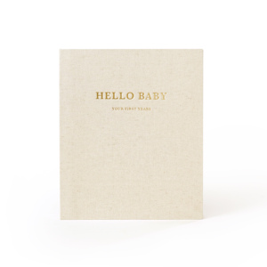 Libro di memoria per bambini stampato personalizzato primo anno diario con copertina rigida per gravidanza Milestone Planner mensile ricordo carta di lino per bambini - Product Image 1