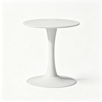 Table Ronde Tulipe Populaire à Surface Lisse Anti-Tremblement, Disponible en Noir, Blanc et Tons Bois, Idéale pour Restaurant, Bar, Café, Hôtel, Entrée