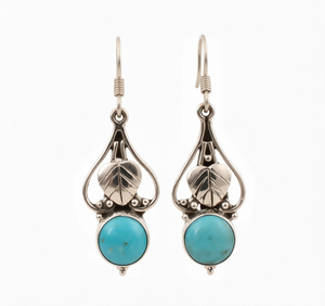 Boucles d'oreilles pendantes vintage plaquées or avec fleurs et cristaux rouges, bijoux de fête pour femmes - Product Image 1