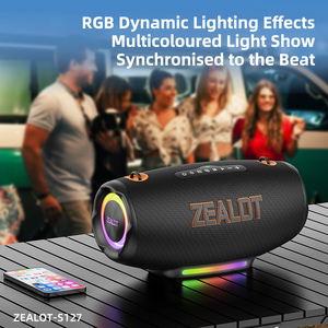<span class=keywords><strong>ล</strong></span>ำโพงไร้สาย Zealot S127 100W แบตเตอรี่ 24000mAh ใช้เป็นพาวเวอร์แบงค์ได้ ไฟ RGB LED บลูทูธ 5.4 กันน้ำ IPX6 พกพาสะดวก เสียงเบสหนักแน่น เหมาะสำหรับใ<span class=keywords><strong>ช</strong></span>้งานก<span class=keywords><strong>ล</strong></span>างแจ้ง - Product Image 3