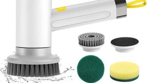 Sikat Pembersih Elektrik Isi Ulang CE 4 Kepala Sikat 2 Kecepatan Dapat Diatur Tahan Air IPX6 Baterai 3000mAh Produk Cetakan Pabrik - Product Image 2