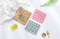 Moules à gâteau en silicone à thème alphabet, de qualité alimentaire, réutilisables, mignons, en silicone magnétique, pour chocolat, bonbons et glaces, DIY