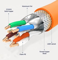 Linkwylan Premium Hi-Speed 10GBit Cat 7 Cable de conexión preensamblado 23AWG Comunicación de campo sin herramientas preterminada
