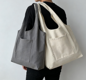 Sac fourre-tout en toile de coton bio recyclable de 12 oz, personnalisé avec logo, de haute qualité, sac fourre-tout en toile de coton uni - Product Image 3