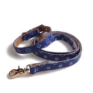 Custom <b>Leather</b> Dog <b>Collars</b> With Floral Print Buckle Closure Fashion Pet Accessories All Seasons OEM ODM - Product Image 2