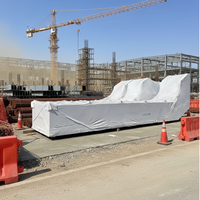 Film thermorétractable en PE ignifuge NFPA-701 de 9 mil et 10 mil, 26', 40', 50', 60' pour toitures, bateaux et échafaudages