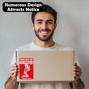 Etiqueta de Envío Frágil <span class=keywords><strong>3x2</strong></span>, Adhesivo de Cuidado, Meme Cry, para Caja de Mudanza, Paquete, Entrega, Señalización, Calcomanía, Rollo de Papel - Product Image 5