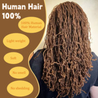 30 #0.2cm di serrature a prezzo di fabbrica Naturels temo Locs capelli umani Naturels interlocchi per capelli Interlocs estensione Locs con estremità ricci