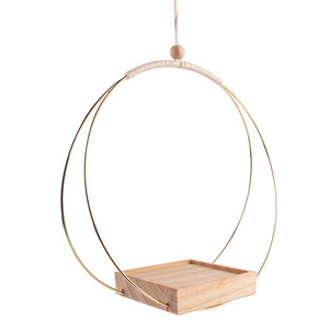 New <strong>Hanging</strong> Wooden Gardening Flowerpot Creative <strong>Hanging</strong> Cotton Rope <strong>Hanging</strong> <strong>Basket</strong> showcase Props <strong>Hanging</strong> Potted Plant <strong>Bracket</strong> - Product Image 3