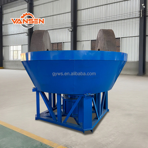 Double Rollers Gold <strong>Grinding</strong> Wet Pan <strong>Mill</strong> Water Pan <strong>Mill</strong> Wet Pan <strong>Mill</strong> Gold Milling Machine - Product Image 1