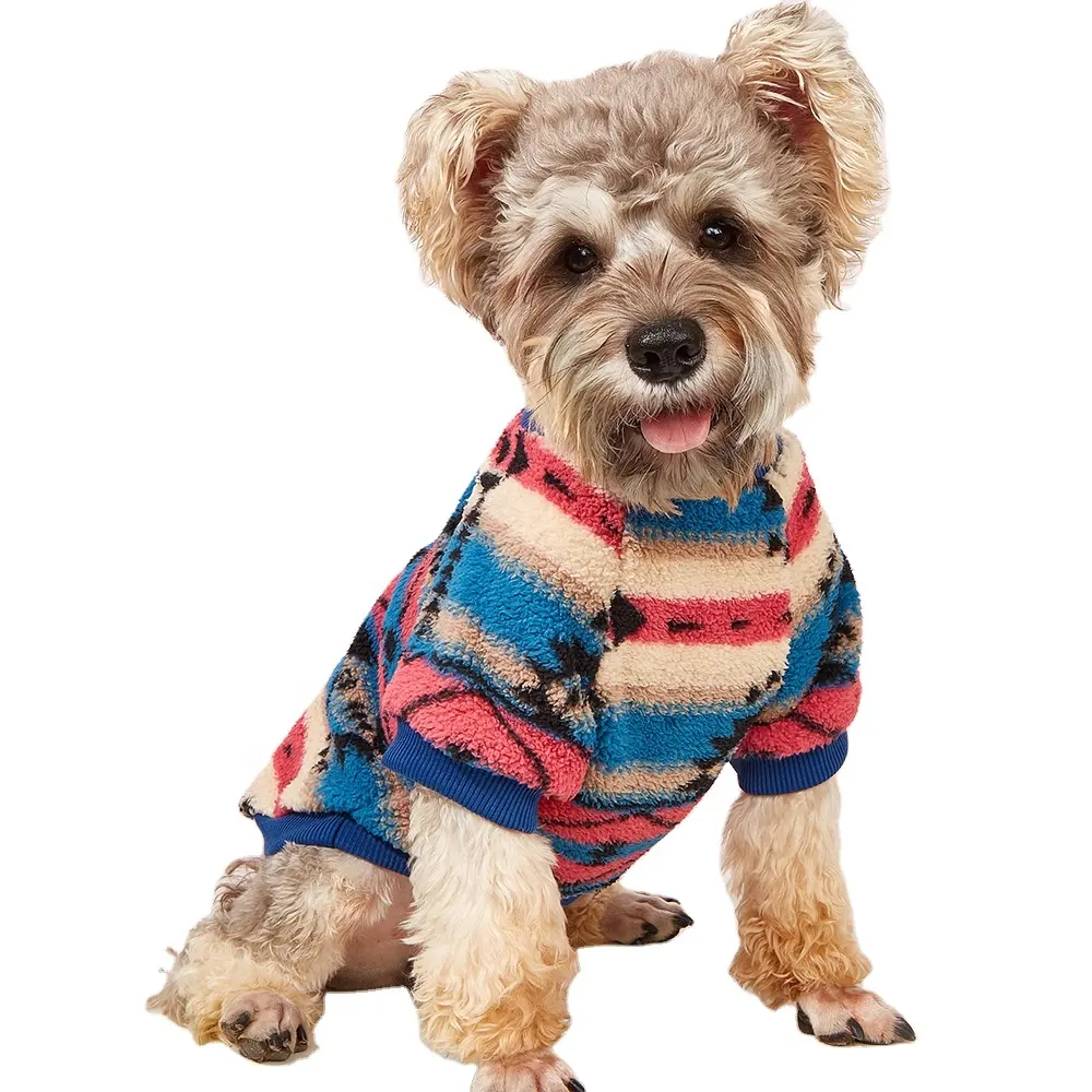 Ropa para perros y mascotas, camiseta a juego, ropa para mascotas, trajes para padres e hijos, ropa para perros, ropa para propietarios de mascotas humanas, suéter de felpa a rayas para perros