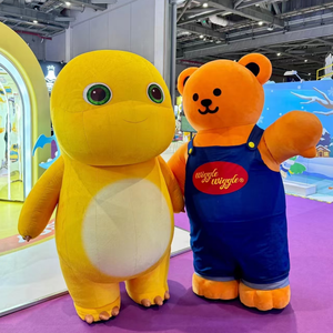أزياء التميمة القابلة للنفخ على شكل دب حيوان من القطيفة بحجم كبير حسب الطلب - Product Image 2