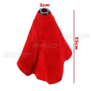 Red Gear Shift Collars Hyper Fabric Gear Gaiter <b>Boot</b> <b>Cover</b> Shift knob Shifter <b>Boot</b> <b>Cover</b> Universal - Product Image 6