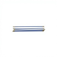 Kit de tiges de tirage en fibre de verre bleues à assembler avec raccords en laiton et tube de rangement transparent pour électriciens