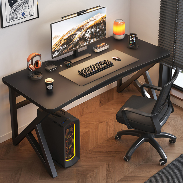 Large Desktop Home Office Gaming Computer Desk Modern E-Sports Table and Chair Combination Simple Modern Custom Gaming Table