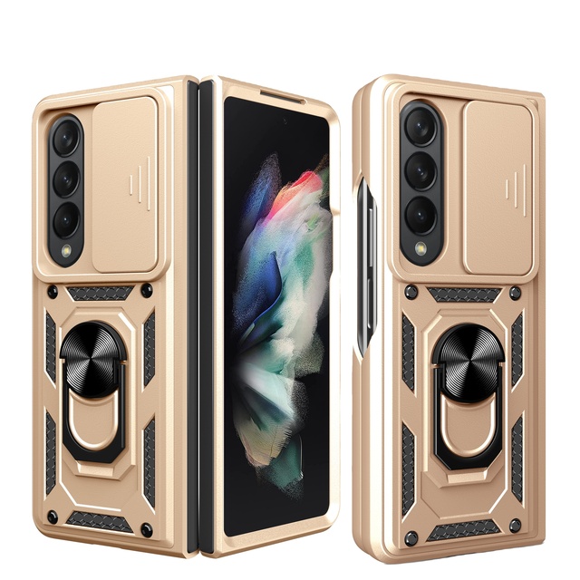Z Fold 4 case Fashion Camera Protector Back Cover with Phone Holder Stand Mobile Phone case for Samsung galaxy Z Fold 4 3