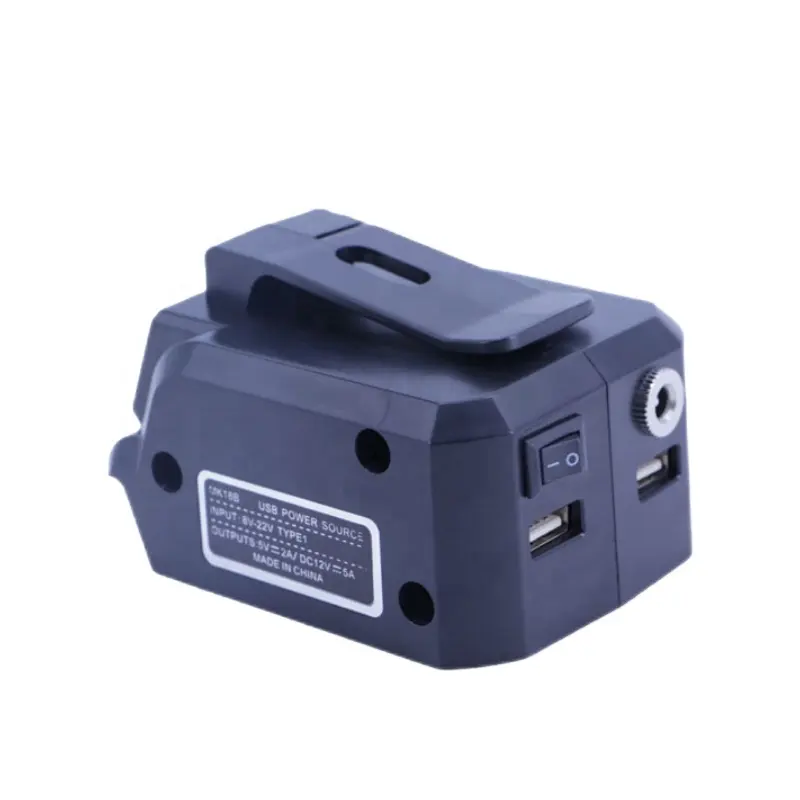 Pengisi daya USB ponsel DC 12V, adaptor baterai Li-ion konektor Output untuk Makita 18V BL1815G baterai Li-ion