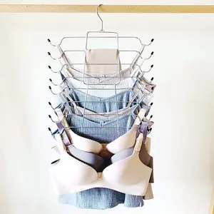 Multi Layers Metal Hanger Multifunctional Personalized Coating Non-slip Underwear Bra Multi Layer Metal Hanger