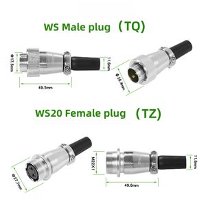 Conector de Aviación WS20, Enchufe y Conector Circular de 2/3/4/5/6/7/9/12 Pines, Tipo Acoplador Macho y Hembra para Equipos Industriales - Product Image 3