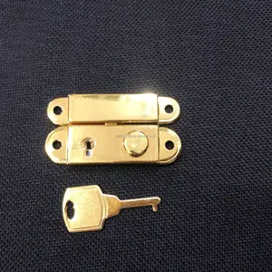 Factory supply 46 x 22mm high quality press button key lock for leather case jewelry box lock