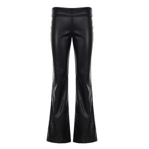 Pantalon Y2K taille croisée basse en Spandex/Polyester respirant, coupe droite, longueur intégrale, avec fermeture éclair – Style Cool-Girl Streetwear - Product Image 5