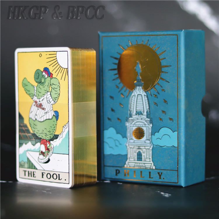 Высококачественный Печатный Таро оптом матовый лак голографическая бумага пользовательский дизайн золотые края позолоченный Таро карты колода