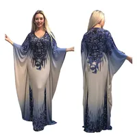 Arabic Silk Muslim Kaftan Robe for Women, Evening Gowns