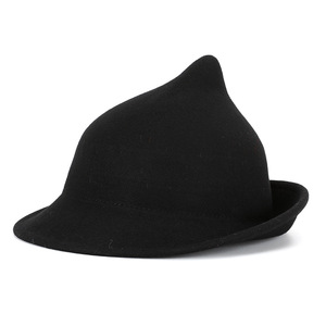 Sombrero de bruja moderno de lana Halloween invierno grueso cálido elegante gorra para accesorios de disfraz de fiesta de Navidad - Product Image 6