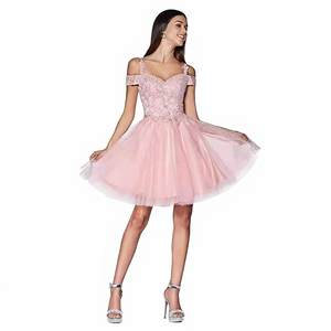 Robe <span class=keywords><strong>de</strong></span> soirée d'été en cachemire transfrontalière, épaules dénudées, jupe bouffante, coupe trapèze, pour anniversaire <span class=keywords><strong>de</strong></span> fille, tenue <span class=keywords><strong>de</strong></span> cérémonie, usage quotidien, courte et à séchage rapide - Product Image 1