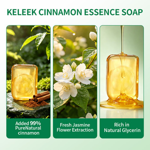Jabón en Barra <span class=keywords><strong>de</strong></span> Aceite Esencial <span class=keywords><strong>de</strong></span> <span class=keywords><strong>Canela</strong></span> Natural Keleek al por Mayor, Jabón <span class=keywords><strong>Artesanal</strong></span> Blanqueador y Antiacné, Jabón Facial y Corporal 100g - Product Image 3