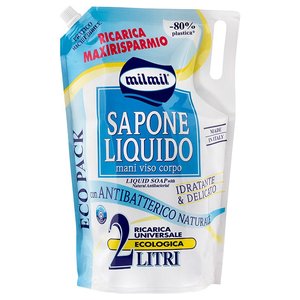 Jabón Líquido Humectante Ecológico MILMIL con Antibacteriano Natural MAXI, Bolsa de Recarga de 2000ML - Product Image 1