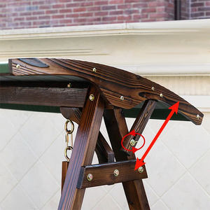 <span class=keywords><strong>Hamac</strong></span> suspendu moderne en bois <span class=keywords><strong>massif</strong></span>, chaise balançoire extérieure avec taille personnalisable pour parc et jardin, mobilier d'extérieur - Product Image 6