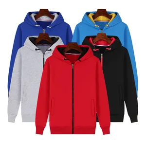 Hot selling zip up hoodies custom full zip up hoodies unisex Winter Jacket Sweatshirt