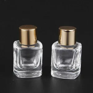 5ml quadratische Glas parfüm flasche mit Aluminium deckel geformte kleine Parfüm duft flasche 5ml Parfüm glasflasche