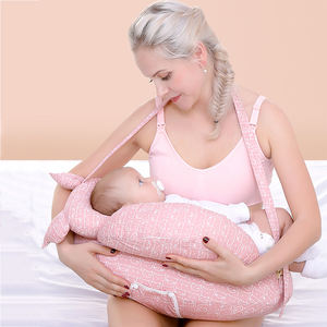 Almohada de Lactancia para Mamá y Bebé con Correa Ajustable para la Cintura y Funda de Algodón Extraíble - Product Image 2