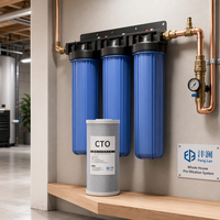 Cartouche filtrante CTO Big Blue de 10 pouces pour la purification de l'eau potable, best-seller, bloc de carbone fritté à haute teneur en iode 1000 mg/g