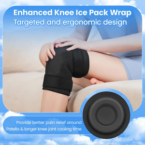 Knee Ice Pack Soothing Knee <b>Compression</b> Sleeve for Injuries Upgraded Gel Cold Wrap Hot & Cold Therapy Reusable for Pain Relief - Product Image 5