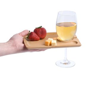 <span class=keywords><strong>Assiette</strong></span> <span class=keywords><strong>en</strong></span> <span class=keywords><strong>bambou</strong></span> avec porte-verre à vin intégré - Product Image 1