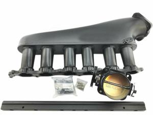 Collettore di Aspirazione in Alluminio Billet 2JZ GTE 90mm con Kit Rail Carburante e Corpo Farfallato per <span class=keywords><strong>Toyota</strong></span> <span class=keywords><strong>Supra</strong></span> MK4 1993-2002 (BK-3122SSET) - Product Image 1