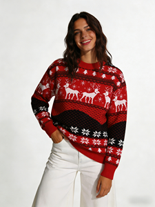 Maglione Natalizio da Donna, T-Shirt Natalizia, Felpe con Cappuccio, Set di <span class=keywords><strong>Abbigliamento</strong></span> Natalizio Prodotto da CH1 - Product Image 1