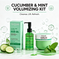 Masque Capillaire Volumisant et Nourrissant à l'Acide Hyaluronique, Menthe et Concombre Naturels, Formule Personnalisée pour Brillance et Volume, Huile Capillaire, Logo Personnalisé, Achat Global OEM