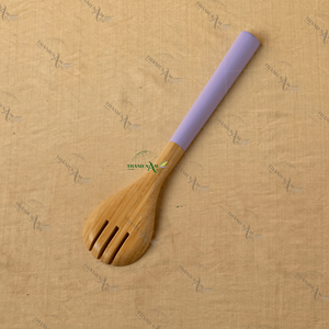 Cuillères de cuisine en bambou naturel artisanal de haute qualité ensemble de serveurs à salade cuillère à salade en bois fourchette à salade - Product Image 4