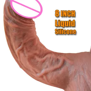 Nuovo Design cina di alta qualità in Silicone liquido Dildo artificiale Rubb China Dildo Silicone liquido