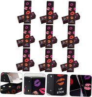 Boîtes personnalisées pour gloss à lèvres dorées, ensemble de 2 cm, présentoir, emballage cadeau, matériaux recyclés, doublure en éponge, carton ivoire pour rouge à lèvres et vernis à ongles