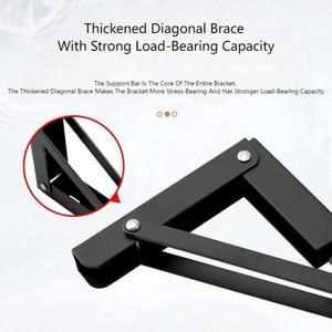 ชั้นวางของชั้นพับได้ทำจากสแตนเลสสตีลรับน้ำหนักได้ติดผนังแบบหนา - Product Image 2