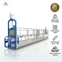 Plateforme de travail suspendue électrique ZLP1000 1000 kg avec câble en acier pour façade de construction, 380V/220V pour peinture