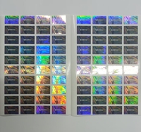 Autocollants adhésifs holographiques à effet de sécurité, impression personnalisée, étiquettes holographiques en PET imperméables, logo laser pour bougies